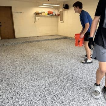 Commercial epoxy flooring Albuquerque warehouse project completed by NM Concrete Coating Pros