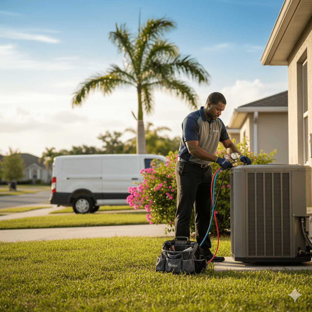 RC Solutions technician working in Orlando - Loading