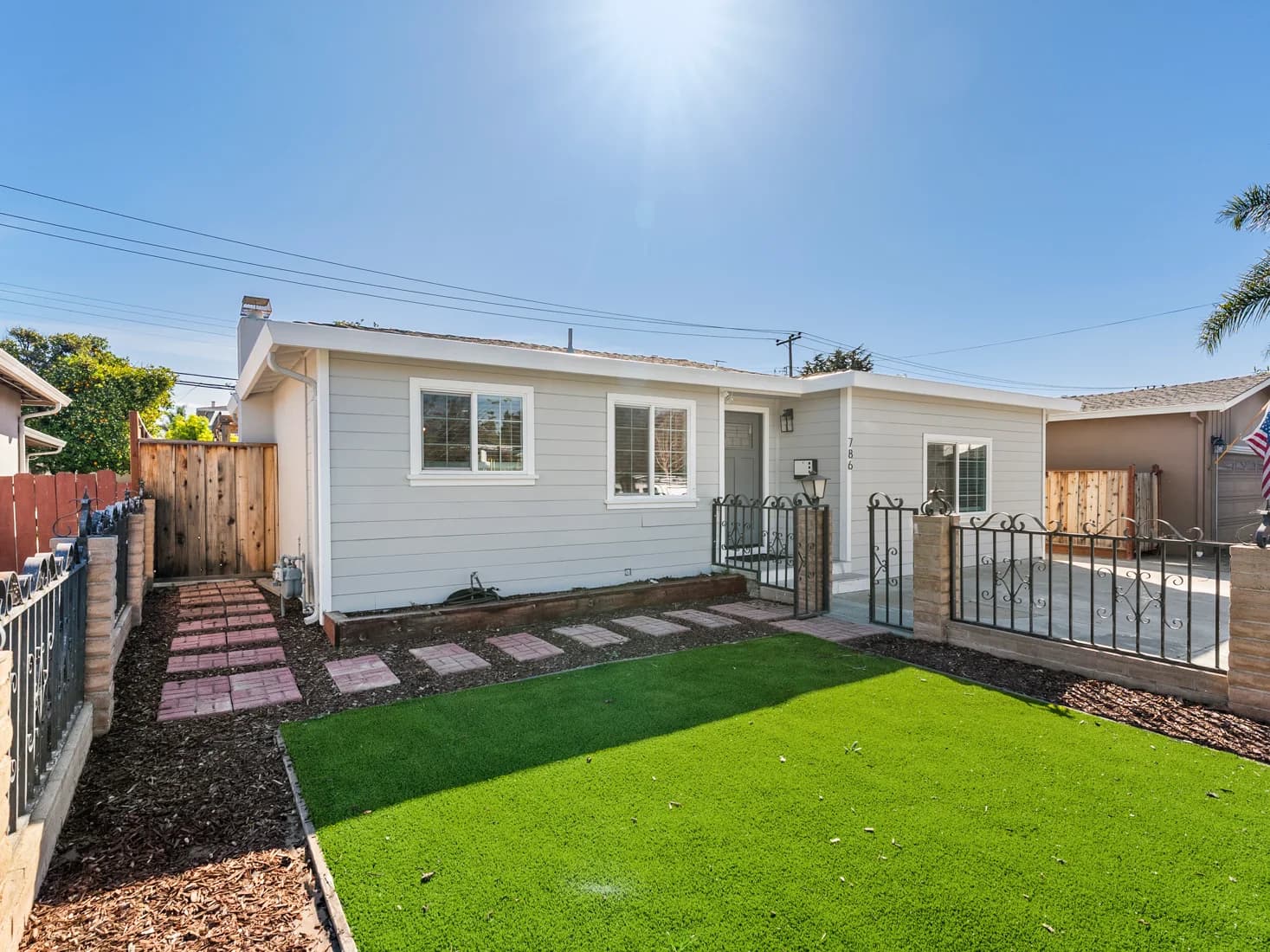 Backyard lawn at 786 San Miguel Avenue in Sunnyvale