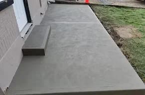 Finished concrete patio with a step — Lehigh Valley